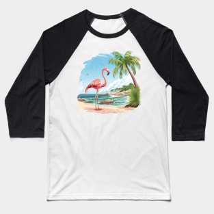 Flamingo Lovers Summer Vibes Baseball T-Shirt